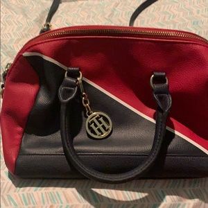 Red white and blue tommy purse